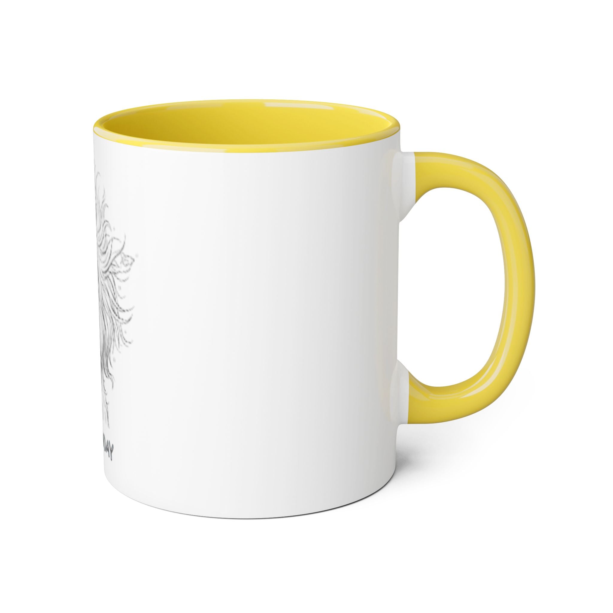 It's Monday Dog Mug — Cute Fluffy Pup Coffee Accent Mug, Funny Workweek Gift